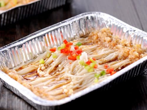 龙山锡纸烤金针菇